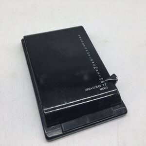 Vtg GBC Bates Director Model Black Metal List Finder Address Book Phone Sliding